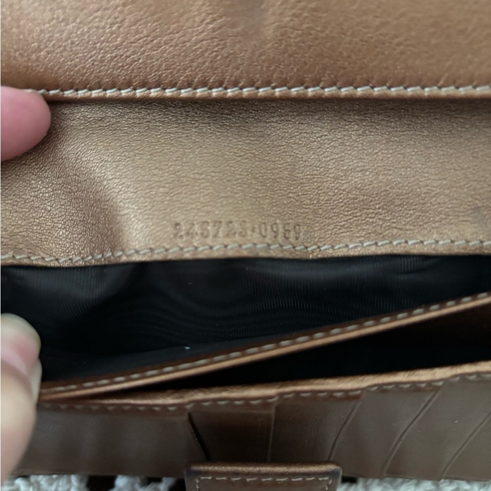 Gucci GG Logo Heart Canvas & Bronze Leather Continental Wallet - Picture 7 of 11